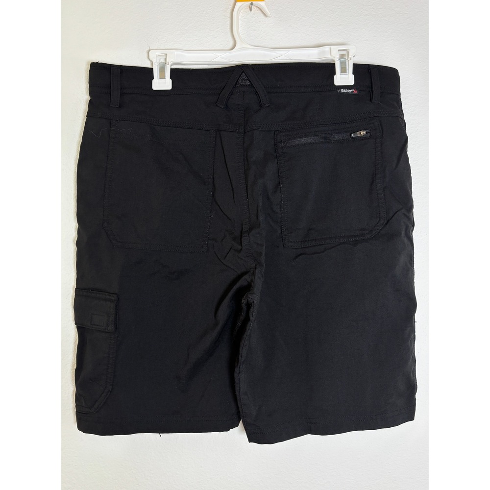 Gerry Mens Black Cargo Hiking Shorts Size 36 Outdoor Quick Dry Belted Utility - Picture 2 of 5
